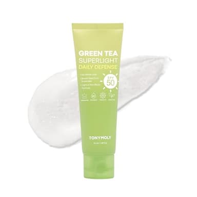 TONYMOLY Green Tea Korean Sunscreen SPF 50 – Non-Greasy Broad Spectrum Face Sunscreen with Niacinamide, Panthenol & Hyaluronic Acid, Travel Size 50ml