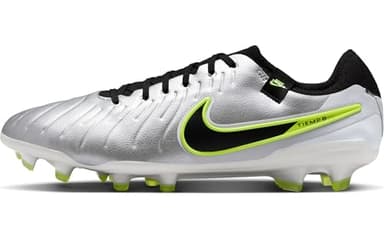 Nike Tiempo Legend 10 Pro FG Mens' Soccer Cleats Silver Black DV4333-001 Size 10