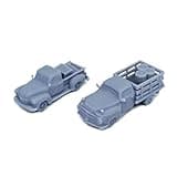 Outland Models Railway Scenery Classic Pick-up Truck Set 1:87 HO Scale