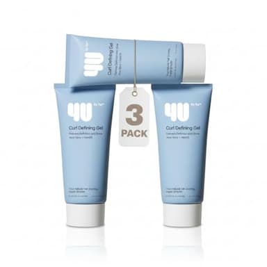 4U by Tia Curl Gel 3 Pack - Long-Lasting Definition & Frizz Control, Curly Hair Ointment with Natural Ingredients - Non-Greasy Formula Wavy Hair Gel-Curling Styler with Aloe Vera