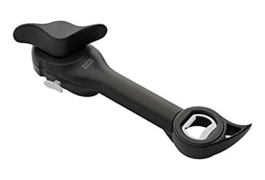 Kuhn Rikon Auto Safety Master Opener for Cans, Bottles and Jars, 9 x 2.75 inches, Black