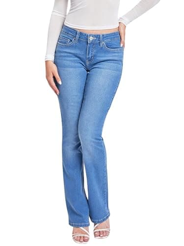YMI Jeans Women's Sustainable Bootcut Jeans, M Medium Blue, 07