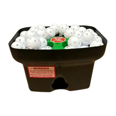 Personal Pitcher® Pro Pitching Machine w/48 Small Balls (Golf Ball Size) for Baseball or Softball Training | Throws Curveballs, Sliders, and Fastballs