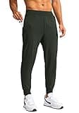 G Gradual Men's Golf Joggers Pants with Zipper Pockets Stretch Sweatpants Slim Fit Track Pants Joggers for Men Work Running (Olive, M)