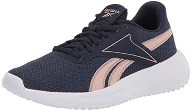 Reebok Women's Lite 3.0 Running Shoe, Vector Navy/Rose Gold/White, 10 M US
