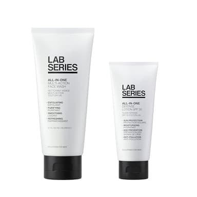 Lab Series Men's Daily Skincare Set - All-In-One Duo – Face Wash 6.7 Fl Oz & Face Moisturizer with SPF 35 3.4 Fl Oz​ - Skin Care for Men