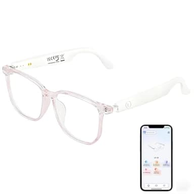 HAIXINDA Smart Translation Glasses Powered by GPT AI, Support 160+ Languages Simultaneous Interpretation, Audio & Video Calls, Live Recording via APP, Bluetooth Glasses Suit for Meetings, Studying