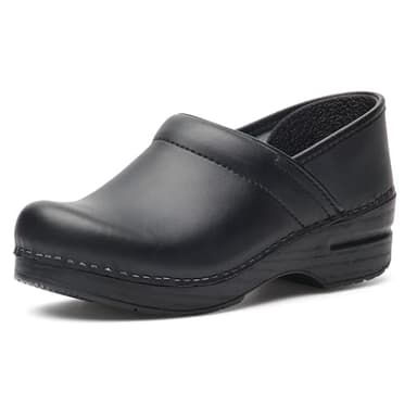 Dansko Women’s Professional Slip-On Clogs –Rocker Sole and Arch Support for Comfort-Ideal for Nursing, Food Service, Healthcare Black Box 8.5-9 M US
