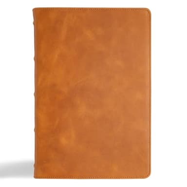 KJV Giant Print Bible, Holman Handcrafted Collection, Marbled Chestnut Premium Calfskin, Red Letter, Presentation Page, Sewn Binding, Full-Color Maps, Easy-to-Read Bible MCM Type