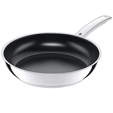WMF Frying Pan Coated with Devil Pouring Rim Stainless Steel Handle, Silver, 28 cm