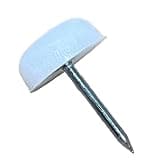 Nail On Furniture Glides/Flat Head/Chair Foot Glides in White Pack of 20/ Choose Your Size! (1”,3/4”,1/2”,5/8”,7/8”3/8") by E.H.C (1/2" Diameter)