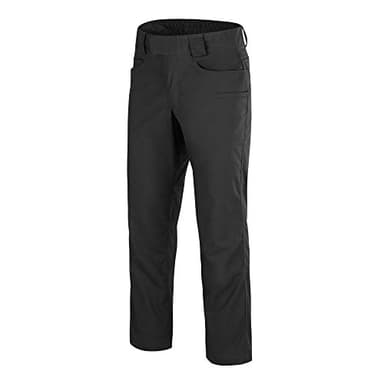 Helikon-Tex Greyman Tactical Pants for Men - Ripstop Mens Pants - Lightweight for Outdoors, Hiking, Law Enforcement, Work Pants, Black DuraCanvas Waist 34 Length 32