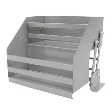 NeNchengLi 2-Tier Pull Down Shelf for Upper Cabinets, Pull Down Kitchen Cabinet Organizer, Heavy Duty Drop Down Sliding Shelf for Kitchen Appliance Lift Upper Cabinet