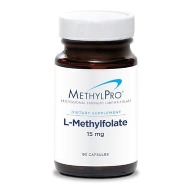MethylPro L-Methylfolate 15 mg - Bioavailable Folate Supplement for Brain Health & Neurotransmitter Support - Vegetarian & Hypoallergenic - 90 Servings - 90 Count