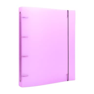 A4 4-Holes Round Ring View Binders Plastic Cover, Refillable Notebook Journal Binder File Folder, Loose Leaf Sheet Protector/DIY Scrapbooking/Binder Cover Protector (Purple)