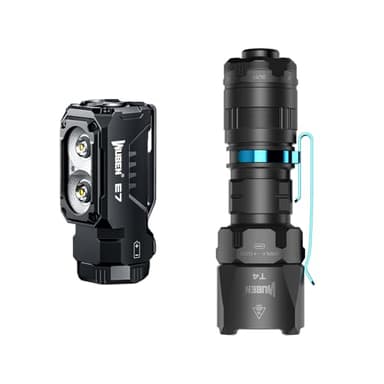 WUBEN E7 1800 Lumen Rechargeable Mini Flashlight with Magnet Bundle T4 Tactical Flashlight Rechargeable for EDC, Small Flashlight Powerful 401M Long Throw, Pocket Flashlight
