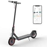 Roinside Electric Scooter for Adults - 8.5" Solid Tires/350W Motor, 19 MPH Digital Display, Up to 21 Miles Long-Range Foldable Commuting E-Scooter with Dual Braking System and App Control
