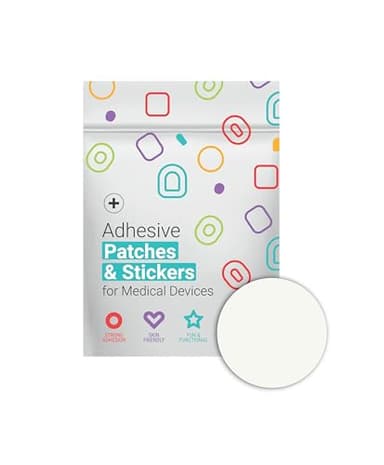 Glucomart Adhesive Underpatch or Overpatch for Dexcom G7, Stelo, Guardian, Libre, Lingo, Instinct, & Stelo CGM sensors Hypoallergenic - 10 Pack Adhesive Barrier Patches for CGM Adhesive Allergies