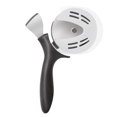 Professional Pizza Cutter & Crust Cutter 2 in 1, Steel 4" Pizza Wheel Cutter and Pizza Crust Knife, Stainless Steel Blade with Protective Cover