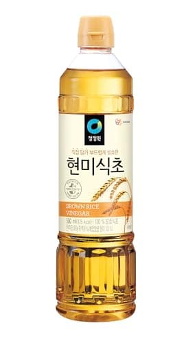 Chung Jung One O'Food Premium Korean Vinegar, Kitchen Essential Pantry Staple, Perfect for Salads (Brown Rice, 500ml)