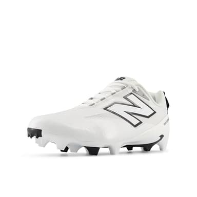 New Balance Men's BurnX5 Lacrosse Shoe, White/Black/Grey, 11.5 M