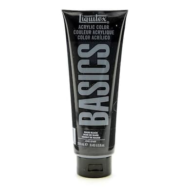 Liquitex BASICS Acrylic Paint, 250ml (8.5-oz) Tube, Mars Black
