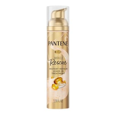 Pantene Miracle Rescue Leave-In Treatment with Pro-V Pearls, Instant Damage Repair, 3.38 oz