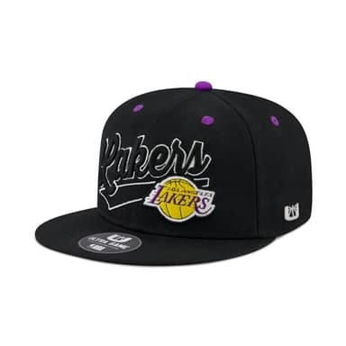 Ultra Game NBA Official Youth 8-20 Snap Back 3D Embroidered Team Logo Baseball Cap Hat, Los Angeles Lakers, Team Color, 1SIZE