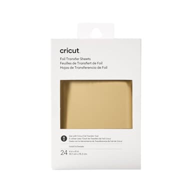 Cricut Gold | 10.1cm x 15.2cm (4" x 6") | 24 x Sheets | for use Foil Transfer Tool (Sold Separately)