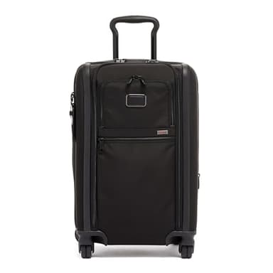 TUMI - Alpha Dual Access Expandable Carry-On Luggage - Zipper Expansion - Durable Ballistic Nylon Lightweight Suitcase -TSA Lock Tracer - Dark Black