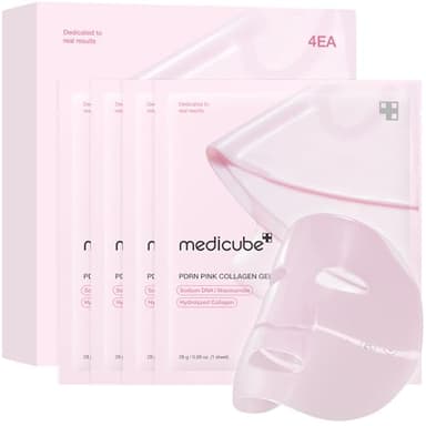 medicube Jelly Gel Mask with Salmon DNA PDRN Pink Collagen | Overnight Face Mask for Glass Glow Skin | Elasticity, Hydrating, Firming and Moisturizing | Korean Skincare, 28g x 4ea