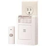 NuTone Plug-In Doorbell Kit with Strobe Light, Wireless Door Chime for Hearing Impaired, 1.63" x 3.75" x 4.5", White
