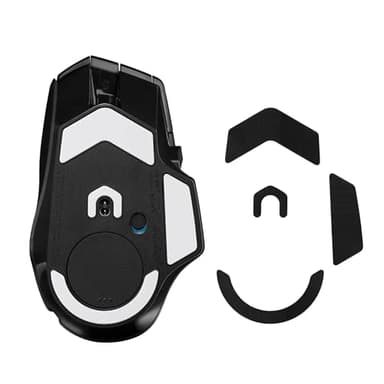 kwmobile Mouse Feet Replacement Compatible with Logitech G502 X Plus Computer Mouse Skates Sticker - Black