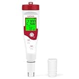 Pool Salt Tester pH Meter New Update Digital pH Tester Salinity Meter with Multiple Parameters Display for Pool Water Quality TDS EC Salt Meter for Saltwater Hot Tub&Spa Inground Pool Aquarium