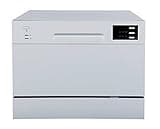 SPT SD-2225DS Compact Countertop Dishwasher/Delay Start Energy Star Portable Dishwasher with Stainless Steel Interior and 6 Place Settings Rack Silverware Basket/Apartment Office Home Kitchen, Silver