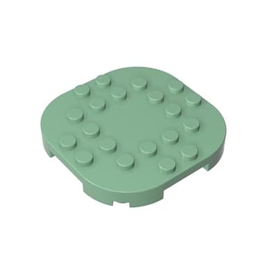 Gobricks 66789 6x6x2/3 Modified Knob Plate 5 Pieces GDS-90348 Compatible with Lego MOC Building Blocks Color:Sand Green 151