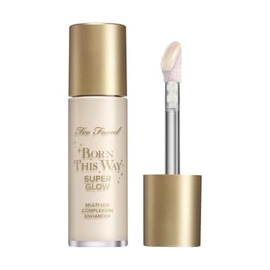 Too Faced Born This Way Super Glow Multi-Use Highlighting Skin Enhancer | Hydrating, Natural, All-Over Glow with Luminous Finish for Lit-From-Within Skin | Non-Greasy + Blendable, Opalescent, 1 Fl Oz
