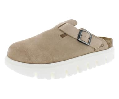 Birkenstock Women's Boston Chunky Mules, Warm Sand, Tan, 6-6.5 Narrow US