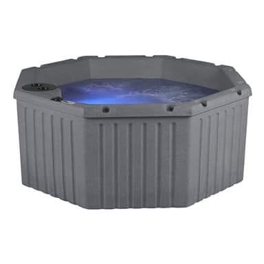 AquaLife Invi 5-Person Hot Tub with 11 Hydro Jets, LED Lighting & Insulated Cover – Non-Lounger Spa for Relaxation & Therapy