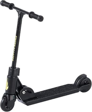 Finger Scooter - 2-Wheeled Scooter - Foldable Finger Scooter BMX with Brake | Finger Board Accessories for Teen | Educational Finger Toys | Non-Slip Fun Finger Skateboards (Black)