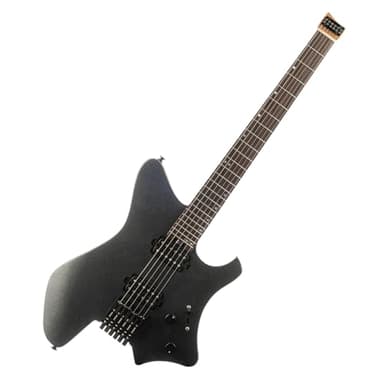 EART GW2-SE Headless Electric Guitar, Solid Electric Guitar Roasted Mahogany Body with Hard Maple Neck Standard Artones-H2SE Pickups,Satin Finish