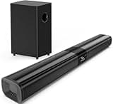 Saiyin Sound Bar for Smart TV with 5.25 Inch Subwoofer, 100W 24 Inch Soundbar for TV, TV Soundbar with Optical, ARC, AUX and Bluetooth 5.3 Inputs, Detachable Surround Sound System for TV