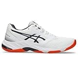 ASICS Men's Netburner Ballistic FlyteFoam 3 Volleyball Shoes, 8.5, White/Indigo Fog