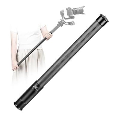 FANAUE Gimbal Extension Pole Carbon Fiber Extension Monopod Pole Stick with 1/4" Screw, 2 Section Universal Rod for Tripod Compatible with Digtital Camera Smartphone Long Selfie Tick Length is 14"-25"