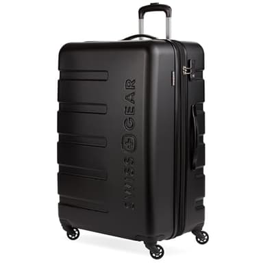 SwissGear 7366 Signature Hardside Expandable Luggage with Spinner Wheels, TSA Lock, Black, Checked-Large 27-Inch