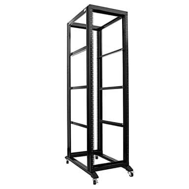 RAISING ELECTRONICS 42U 4 Post Open Frame 19inch Server/Audio Steel Rack 31inch Deep Aluminum UL Certified