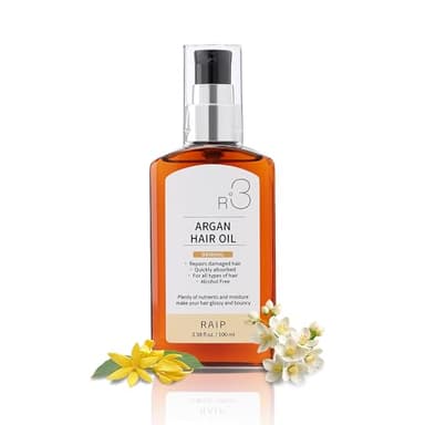 RAIP R3 Argan Hair Oil – Lightweight Heat Protectant Serum for Frizzy, Damaged Hair – Visibly Repairs Split Ends with Organic Argan & Camellia Oil – Original Scent (Floral Vanilla Musk) – 3.38 fl oz
