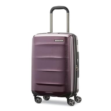 Samsonite Octiv Lightweight Hardshell 20-Inch Carry-On Luggage - Durable & Impact Resistant, 360° Aero Trac Spinner Wheels, Adjustable Telescopic Handle, Expandable Suitcase, TSA Approved Lock, Purple