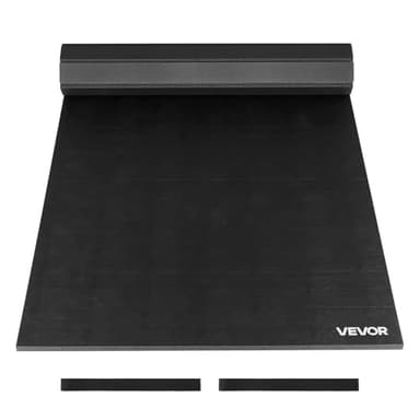 VEVOR 10x5 ft Wrestling Mat, Martial Arts Thick Mat for Home Gym Workouts Exercise, Waterproof PVC Roll-Up Training Mats for Gymnastics, Tatami, Jiu Jitsu BJJ MMA Judo, Boxing, Black