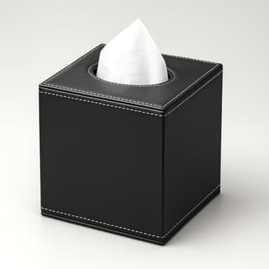 PU Leather Tissue Box Cover with Magnetic Bottom – Square Cube Dispenser for Home, Office, Car, Hotel – Modern Tissue Holder Square for Kleenex, Stylish 5.3″*5.3″*5.8″